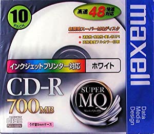 maxell CDR700S.PW1P10S データ用CDR記憶容量700MB48倍速(中古品)