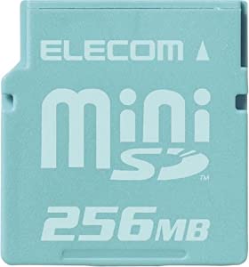 ELECOM miniSDメモリカード グリーンアップル MF-CMISD256GN(中古品)