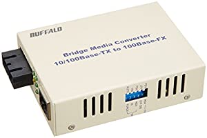 BUFFALO 光メディアコンバータ 2芯マルチモード 100BASE-TX:100BASE-FX(SC) 2km LTR2-TX-MFC2R(中古品)