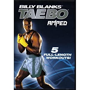 BILLY BLANKS TAE BO AMPED - 5 Workouts DVD Set - Jump Start Cardio, Fat Burn Accelerator, Full Throttle, Core Express &