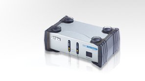 プリンストンテクノロジー ATEN製 DVIディスプレイ切替機 2ポート VS-261(中古品)