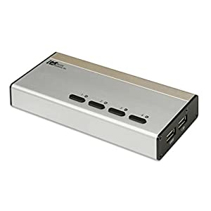 ラトックシステム パソコン自動切替器 USB接続DVI/Audio対応(4台用) REX-430UDA(中古品)