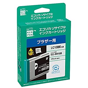 (中古品)エコリカ リサイクルインクカートリッジ brother (ブラザー) LC10BK 黒(顔料) ECI-BR10B 1個/ecorica//