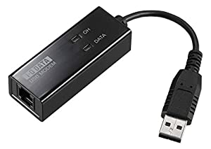 I-O DATA アナログモデム USB接続/外付け/56kbps/V.90 USB-PM560ER(中古品)