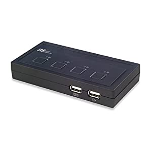ラトックシステム パソコン自動切替器 USB接続モデル (PC4台用) REX-430U(中古品)