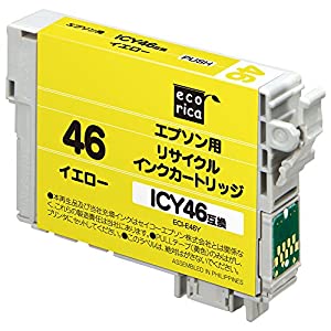 (中古品)エコリカ エプソン ICY46対応リサイクルインク イエロー ECI-E46Y 残量表示対応/ecorica//