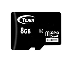 Team Micro SDHC Class10 メモリーカード 8GB ブラック TG008G0MC28A(中古品)