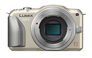 パナソニック ミラーレス一眼カメラ ルミックス GF5 ボディ 1210万画素 シャンパンゴールド DMC-GF5-N(中古品)