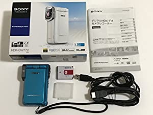 ソニー SONY デジタルHDビデオカメラレコーダー ブルー HDR-GW77V/L(中古品)