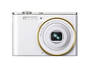 CASIO EXILIM デジタルカメラ 1610万画素 広角26mm ホワイト EX-JE10WE(中古品)