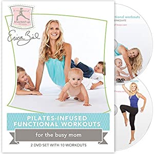 Pilates-Infused Functional Workouts, After Baby 2 DVD Set By Erica Ziel(中古品)
