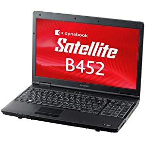 (中古品)東芝 dynabook 15.6型/Celeron 1000M/2GB/320GB/DVDスーパーマルチ/Windows7pro(Windows8Proダウングレード)◇PB452HNBPR