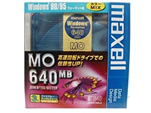 日立マクセル マクセル 3.5型 640MB 3枚 Windowsフォーマット済 カラーMIX プラスチックケース入(中古品)