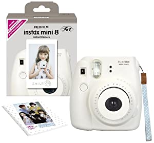 FUJIFILM インスタントカメラ チェキ instax mini 8 ホワイト INS MINI 8 WHITE N(中古品)