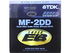 TDK ワープロ用 3.5インチ 2DD フロッピーディスク 1枚 アンフォーマット MF2DD プラスチックケース入 スーパーEB(中古品)