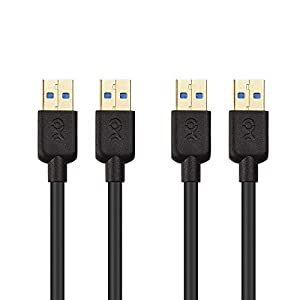(中古品)Cable Matters USB 3.0 ケーブル 2本セット USB Type A オス オス ブラック 5Gbps 0.9m/Cable Matters//