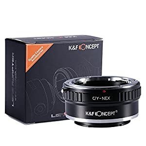 K & F Concept Lens Mount Adapter, Contax/Yashica (C/Y) Lens to Sony Alpha NEX E-Mount Camera(中古品)