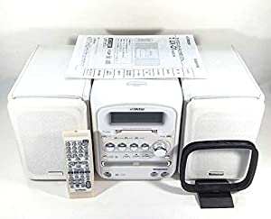 (中古品)Victor ビクター JVC UX-QX1-W パールホワイト マイクロコンポーネントMDシステム （CD/MD/カセットコンポ）（本体CA-UXQX1-WとスピーカーSP-UXQX1-W