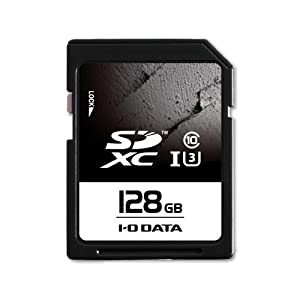 I-O DATA SDメモリーカード 128GB UHS Class10対応 4K SDU3-128G(中古品)