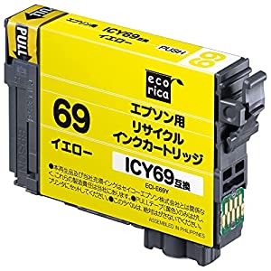 (中古品)エコリカ エプソン ICY69対応リサイクルインク イエロー ECI-E69Y 残量表示対応/ecorica//