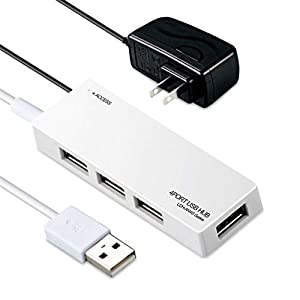 (中古品)エレコム USB2.0 ハブ 4ポート ACアダプタ付 セルフ/バス両対応 Nintendo Switch動作確認済 Mac Book / Surface Pro / Chromebook他
