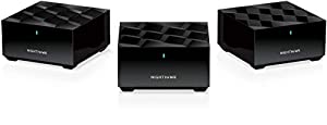 (中古品)NETGEAR メッシュWi Fi6 AX1800 3台セット 無線LAN ルーター Wi Fi6 11ax Nighthawk MK63 (ルータ―+サテライト2台) 300?u 無償3年