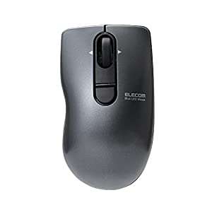 (中古品)エレコム マウス ワイヤレス (レシーバー付属) Sサイズ 小型 3ボタン チルトホイール Micro Grast Switch ビット ブラック M-FBG3DBBK/エレコム//