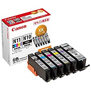 Canon 純正 インクカートリッジ XKI-N11(BK/C/M/Y/PB)+N10 6色マルチパック XKI-N11+N10/6MP(中古品)
