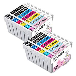 (中古品)【Amazon.co.jp限定】EPSON IC6CL50(エプソン)IC50互換インクカートリッジ(4BK/2C/2M/2Y/2LC/2LM)6色7個×2パック/14セット 高品質残量表示