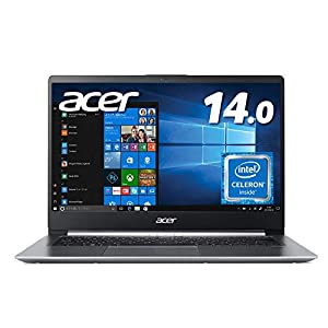【Amazon.co.jp限定】Acer ノートパソコン/Swift1/軽さ1.3kg/薄さ14.95mm/14型FHD IPSパネル/Celeron/4GB/256G SSD/ドライブなし