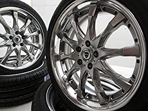 (中古品)19インチ&starf;ワーク&starf;ヴェルファイア/アルファード等に&starf;245/40R19 PCD:114.3 8J+33 & starf;