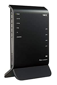 NEC Aterm 無線LAN Wi-Fiルーター/ AC1800(11ac対応) 1300+450Mbps WG1800HP4 PA-WG1800HP4(中古品)