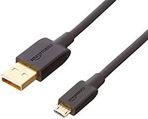(中古品)Amazonベーシック USBケーブル 0.9m (2.0タイプAオス - マイクロB ケーブル) ブラック 5点セット/Amazonベーシック(Amazon Basics)//