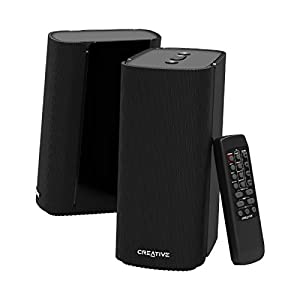 (中古品)Creative T100 2.75 inchフルレンジドライバー 40WRMSデジタルアンプ搭載 Bluetooth/光入力/アナログ入力対応 リモコン付属 2.0ch スピーカー SP-