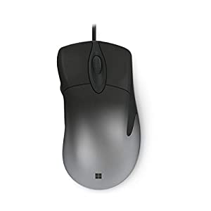 (中古品)マイクロソフト プロ インテリ マウス NGX-00018: 有線 快適操作 5ボタン IR LED USB接続 ( シャドウ ブラック )/マイクロソフト//