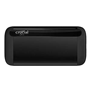 (中古品)Crucial X8 外付け SSD 1TB 【PS5/PS4 動作確認済み】 USB3.2 Gen2対応 最大読込速度1050MB/秒 正規代理店保証品 CT1000X8SSD9/Cruc