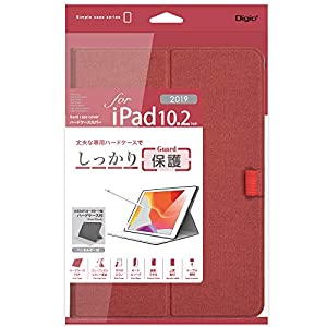 iPad 10.2inch 2019 用 ハードケースカバー レッド TBC-IP1907R(中古品)