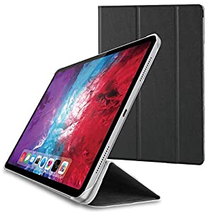 (中古品)エレコム i Pad Pro 11第3/2世代 (2021/2020年) ケース オートスリープ 2アングル 背面クリア ソフトレザー ブラック TB-A20PMWVBK/エレコム//