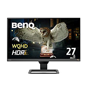 BenQ EW2780Q WQHD エンターテインメントモニター (27インチ/WQHD/IPS/HDRi/sRGB99%/5Wx2高音質treVoloスピーカー/HDMI2.0x2/DP1