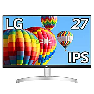 (中古品)LG フレームレス モニター ディスプレイ 27ML600S-W 27インチ/フルHD/IPS 非光沢/1ms(MBR)/スピーカー/HDMI×2,D-sub/Free Sync/フリッカー