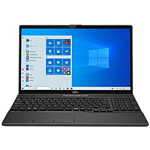 (中古品)富士通 FMV LIFEBOOK AH42/E1（ブライトブラック）- 15.6型ノートパソコン［AMD Athlon Gold/メモリ 4GB / SSD 256GB / DVDドライブ］