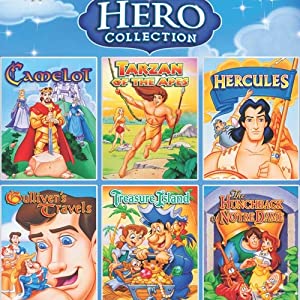 Hero Collection: Camelot, Tarzan, Hercules, Gulliver's Travels,Treasure Island, And Hunchback Of Notre Dame [DVD](中古品