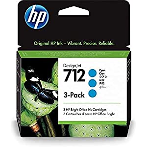 (中古品)HP 3ED77A HP712インクカートリッジ シアン 29ml×3/ヒューレット・パッカード(HP)//