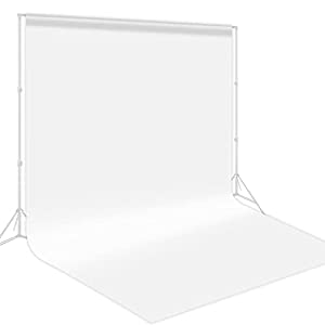 (中古品)Foto Foto 背景布 白布 3m x 6m 撮影 背景 布 白 厚地 白い布 透けない 白い背景 大きい 背景シート 無地 反射面と無反射面があり バックペーパー シワが出来やすくない