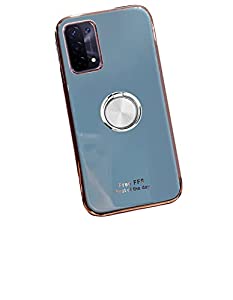 (中古品)OPPO A54 5G用(OPG02) ケース 分離型リング付き 可愛/かわいい エレガント おしゃれ レディース ストラップ付き 保護ケース 衝撃吸収 カバー オッポ A54 5G(OPG